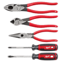 5PC Dipped Grip Cutting Pliers & Cushion Grip Screwdrivers Set (USA)